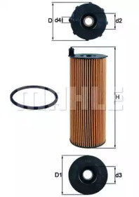 Фільтр масляний Audi A4/A6/A8/Q7 2.7-4.2 TDI 03- KNECHT OX 196/1D