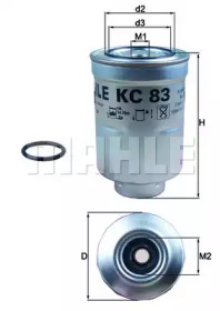 Фільтр паливний Toyota Land Cruiser 2.4-4.2 TD/D 89- KNECHT KC 83D