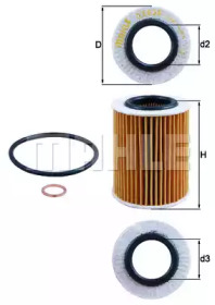 Фільтр масляний BMW 3 (F30/F31) 316/320i12- KNECHT OX 825D
