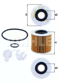 Фільтр масляний Lexus RX/NX 2.0-3.5 08-/Toyota Rav 4 2.5 Hybrid 15- KNECHT OX 414D1