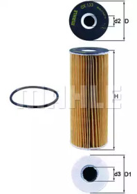Фільтр масляний MB (W124 280E/W124 300-24V) 89- KNECHT OX 133D