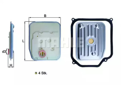Фільтр АКПП VW Golf 91-06/Skoda Octavia 1.4-2.0i/1.9TDI/SDI 96-10 (з прокладкою на 4 отворів) KNECHT HX 147KIT1