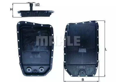 Фільтр АКПП BMW 3 (E90-E92)/ 5 (E60-E61)/ 7 (E65-E67)/ X5 (E70) 01- (з піддоном в зборі) KNECHT HX 152