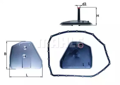 Фільтр АКПП Audi A4/A6 2.7-4.2 04-11/VW Phaeton 3.0-4.2 03-16 (з прокладкою/23 отворів) KNECHT HX 164D