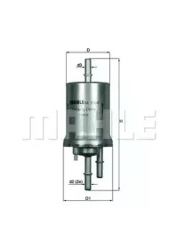 Фільтр паливний VW Caddy 1.6 BiFuel/ 2.0 EcoFuel 04- KNECHT KL 156/3