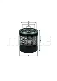 Фільтр масляний Opel Astra F 1.7TDS 91-98/Mitsubishi Lancer III 1.8D 85-92 KNECHT OC 115