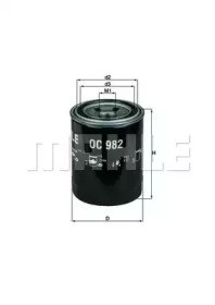 Фільтр масляний Subaru 2.0D 08- KNECHT OC 982