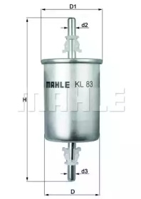 Фільтр паливний Opel Astra G 1.2-2.2i/Omega B 2.0-3.2i/Chevrolet Niva 1.7 02-/Lada 110/Kalina 1.6 KNECHT KL 83