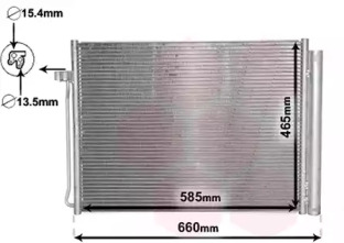 Радіатор кондиціонера BMW X5 (E70/F15/F85)/X6 E71/E72/(F16/F86/) 2.0D-4.8 06-19 M57/N52//N55/N57 VAN WEZEL 06005377