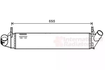 Радіатор інтеркулера Dacia Duster/Logan/Sandero 1.5 dCi 08- VAN WEZEL 15004006