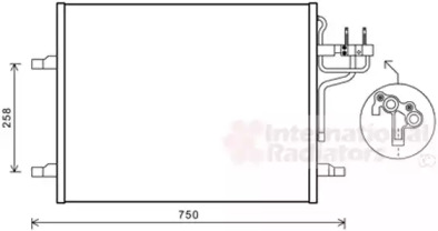 Радіатор кондиціонера Ford Kuga 2.0TDCi/2.5 08-12 VAN WEZEL 18005483