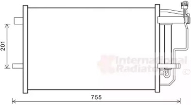 Радіатор кондиціонера (з осушувачем) Mazda 3 1.6-2.0MZR/2.3MPS T 08-14 VAN WEZEL 27005242