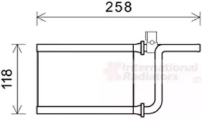 Радіатор пічки Mitsubishi Pajero III/IV 00- (ззаду) VAN WEZEL 32006254