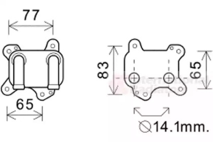 Радіатор масляний Opel Astra G/Combo 1.7DTI 02- (теплообмінник) VAN WEZEL 37003581