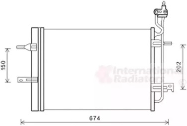 Радіатор кондиціонера (з осушувачем) Opel Meriva A 1.4/1.6/1.8 04-10 VAN WEZEL 37005620