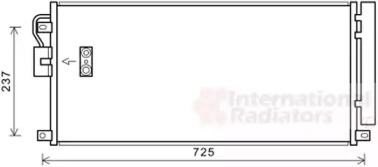 Радіатор кондиціонера (з осушувачем) Opel Mokka/Chevrolet Trax 1.4/1.6CDTI/1.7CDTI 12 VAN WEZEL 37005638