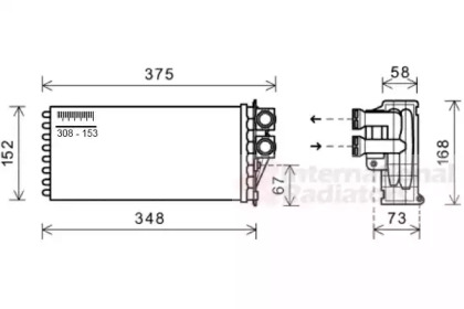 Радіатор пічки Citroen DS5/Peugeot 3008/5008 09- VAN WEZEL 40006359