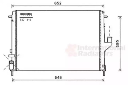 Радіатор охолодження Renault Logan 1.5dCi 07- VAN WEZEL 43002478