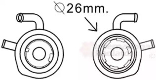 Радіатор масляний Renault Kangoo/Megane II/Scenic II 1.5dCi 01- (теплообмінник) VAN WEZEL 43003611