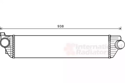 Радіатор інтеркулера Renault Master 2.3dCi 10- VAN WEZEL 43004498