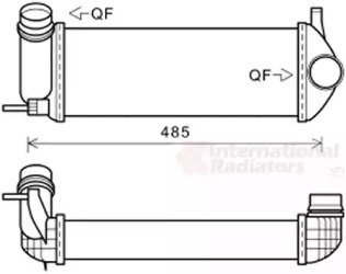 Радіатор інтеркулера MB Citan/Renault Kangoo 1.5 dCi 08- VAN WEZEL 43004615