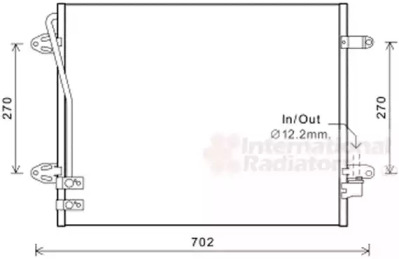 Радіатор кондиціонера VW Passat 1.4-3.6 05-16 VAN WEZEL 58005322