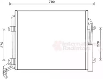 Радіатор кондиціонера (з осушувачем) VW Sharan 1.4TSI/2.0TDI/TSI 10- VAN WEZEL 58005324