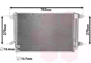 Радіатор кондиціонера (з осушувачем) VW Jetta 1.2-2.5 10- VAN WEZEL 58005330