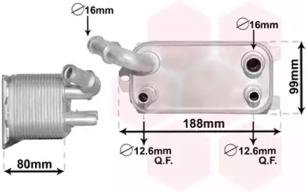 Радіатор масляний Ford Fiesta VI/Kuga II/Mondeo IV 1.6-2.5 09- VAN WEZEL 59003170