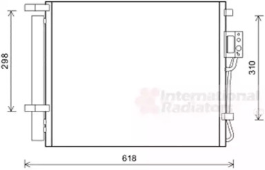 Радіатор кондиціонера (з осушувачем) Hyundai Santa Fe II 2.0/2.2CRDi 06-12 VAN WEZEL 82005310