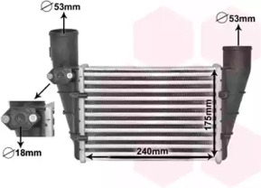 Радіатор інтеркулера Audi A4/A6/VW Passat 1.8/1.9TDI 95-05 VAN WEZEL 03004112