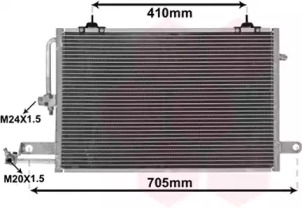 Радіатор кондиціонера Audi 100/A6 1.8-4.2 90-97 VAN WEZEL 03005117