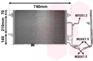 Радіатор кондиціонера Audi A6 2.5 TDI 97-05 VAN WEZEL 03005137