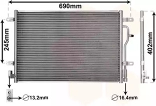 Радіатор кондиціонера Audi A4/A6 00-12 VAN WEZEL 03005194