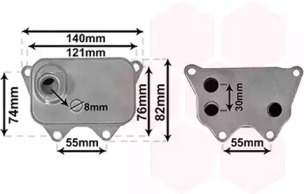 Радіатор оливний VW T5/T6 2.0 TSI 11-(теплообмінник) VAN WEZEL 03013704