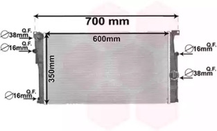 Радіатор охолодження BMW 3 (F30/F80) 12-18 N57 VAN WEZEL 06002449