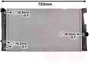 Радіатор охолодження BMW 5 (10/F11) 2.0 11-17 N20 VAN WEZEL 06002549