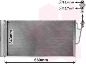 Радіатор кондиціонера (з осушувачем) Mini Cooper/One 1.6/2.0 06-16 N12/N16/N18/N47 VAN WEZEL 06005363