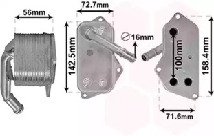 Радіатор масляний BMW 3 (E90)/5 (F10)/6 (E63)/X5 (F15)/X6 (E71) 04-18 B48/N20/N26/N52/N53/N55 VAN WEZEL 06013701