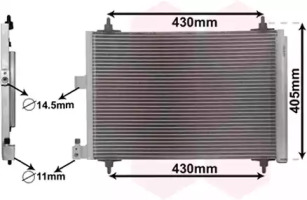 Радіатор кондиціонера (з осушувачем) Citroen Berlingo/Peugeot Partner 1.4-2.0HDI 96-15 VAN WEZEL 09005173