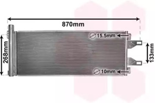 Радіатор кондиціонера Citroen Jumper/Peugeot Boxer 06- VAN WEZEL 09005248