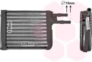 Радіатор пічки Citroen Jumper/Fiat Ducato/Peugeot Boxer 94- VAN WEZEL 09006128