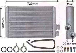 Радіатор пічки Citroen C5/C6 05- VAN WEZEL 09006305