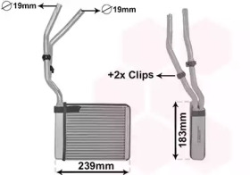 Радіатор пічки Ford Focus II/Kuga I/Volvo S40/V50 04-12 VAN WEZEL 18006364
