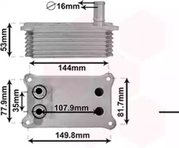 Радіатор масляний Ford Mondeo 2.0/2.2 TDCI 00-07 (теплообмінник) VAN WEZEL 18013705