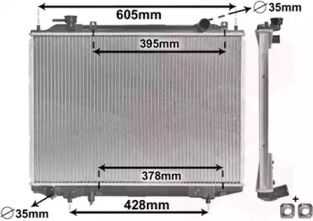 Радіатор охолодження Ford Ranger/Mazda B-serie 2.5TD/2.9D 99-06 VAN WEZEL 27002171