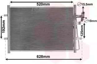 Радіатор кондиціонера (з осушувачем) Mazda 1.6 MZ-CD/MZR CD/CD 08- VAN WEZEL 27005281