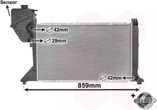 Радіатор охолодження MB Sprinter 2.2-2.7CDI 00-06 VAN WEZEL 30002300
