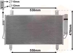 Радіатор кондиціонера Mitsubishi Outlander 2.0-3.0 12- VAN WEZEL 32005252