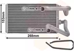 Радіатор пічки Mitsubishi Outlander 06-12 VAN WEZEL 32006259